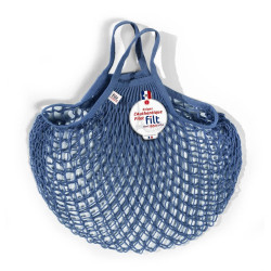 Filt 1860 blue jeans bleu jean cotton mesh net shopping bag with handle