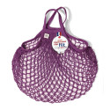 Filt 1860 byzantine purple cotton mesh net shopping bag with handle