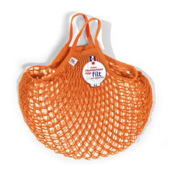 Borsa a rete in cotone con manico a mano arancione azteco orange aztéque Filt 1860