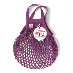 Filt 1860 byzantine violet small cotton mesh net shopping bag with handle