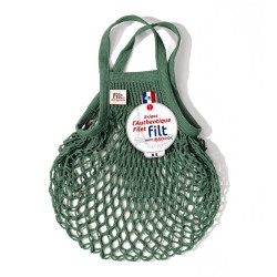 Filt 1860 forest green forêt small cotton mesh net shopping bag with handle