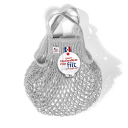 Borsa a rete piccola in cotone grigio pioggia gris pluie Filt 1860