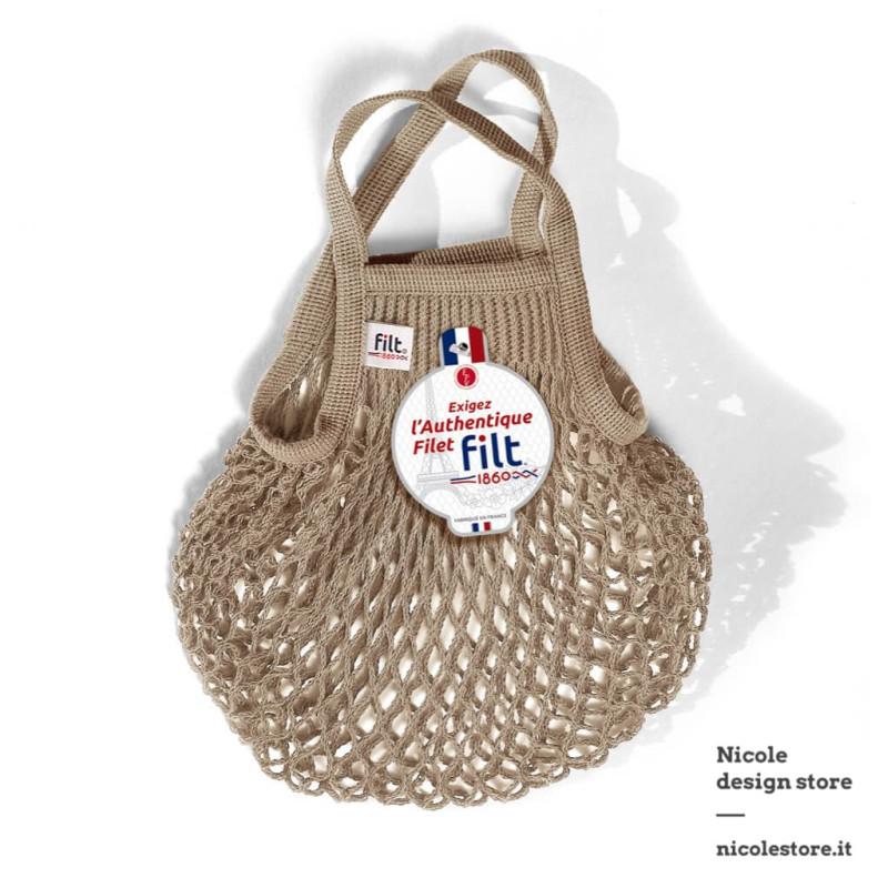 Borsa a rete piccola in cotone mastice mastic Filt 1860 Borsa a rete piccola in cotone mastice mastic Filt 1860