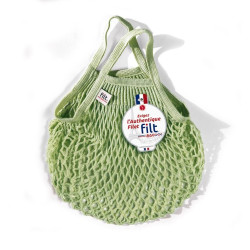 Filt 1860 pergola green small cotton mesh net shopping bag with handle