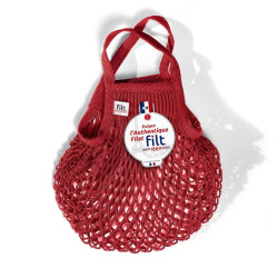 Borsa a rete piccola in cotone rosso rouge Filt 1860