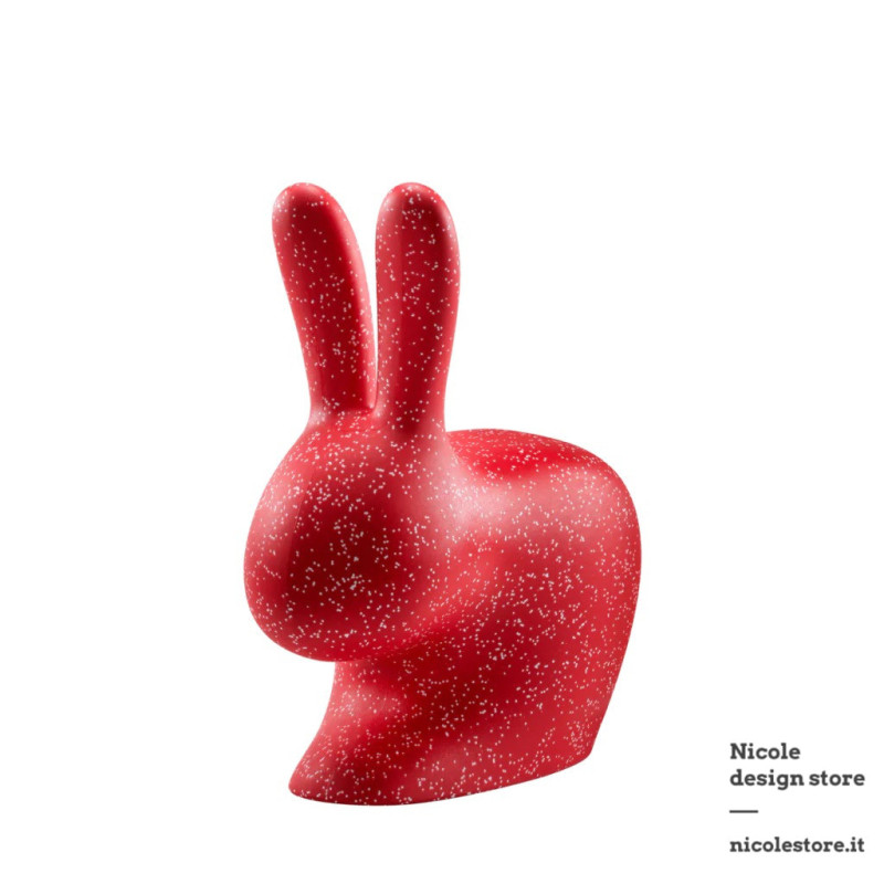 Qeeboo Rabbit Chair Dots Red White Qeeboo Rabbit Chair Dots Red White
