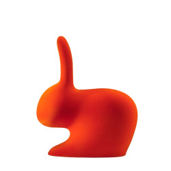 Qeeboo Rabbit Chair Velvet Finish Orange