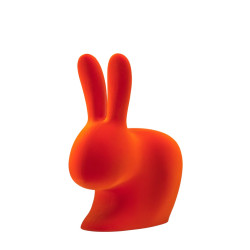 Qeeboo Rabbit Chair Velvet Finish Orange
