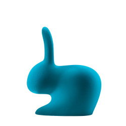Qeeboo Rabbit Chair Velvet Finish Turquoise