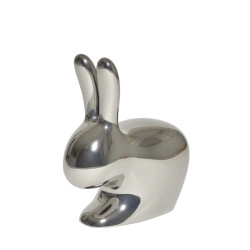 Qeeboo Rabbit Chair Metal Finish Silver