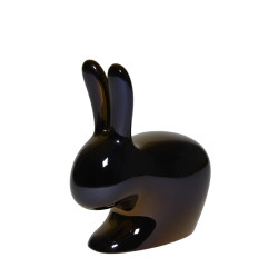 Qeeboo Rabbit Chair Metal Finish Black Pearl