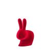 Qeeboo Rabbit Chair Baby Velvet Finish Red