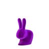 Qeeboo Rabbit Chair Baby Velvet Finish Purple