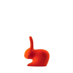 Qeeboo Rabbit XS Bookend Velvet Finish Orange