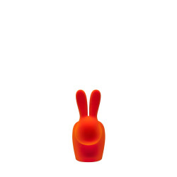 Qeeboo Rabbit XS Bookend Velvet Finish Orange