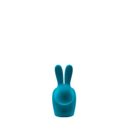 Qeeboo Rabbit XS Bookend Velvet Finish Turquoise