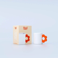Fluid Market mug flower orange tazza fiore rosa