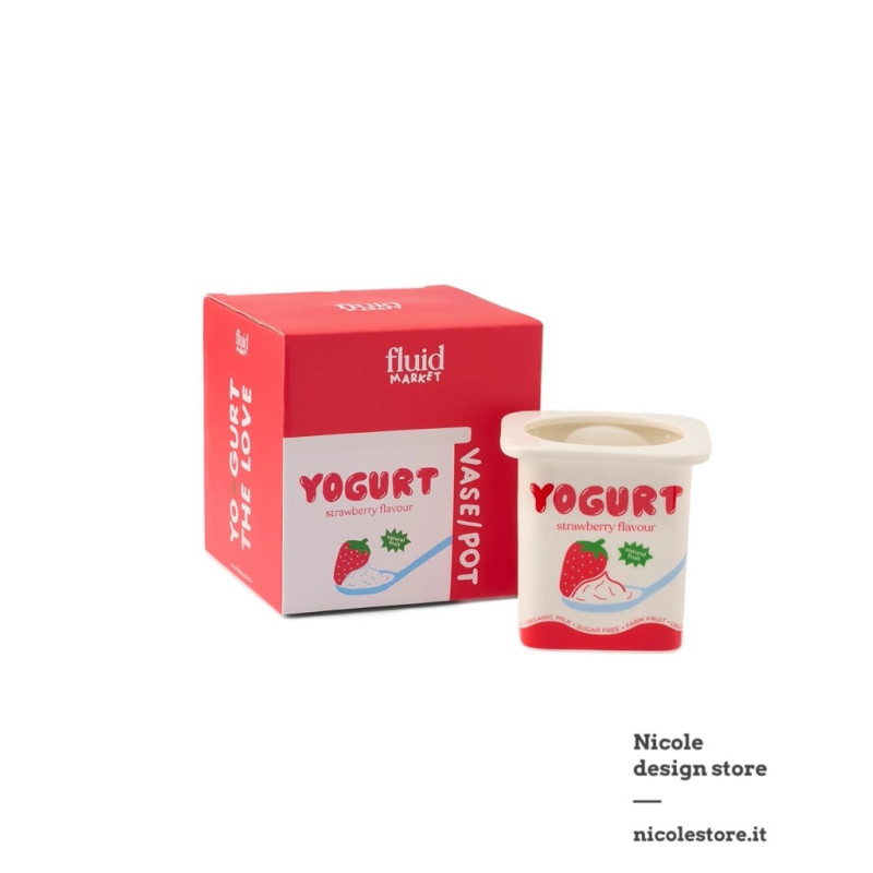 Fluid Market Vase / Pot Yoghurt Strawberry vaso yogurt fragola