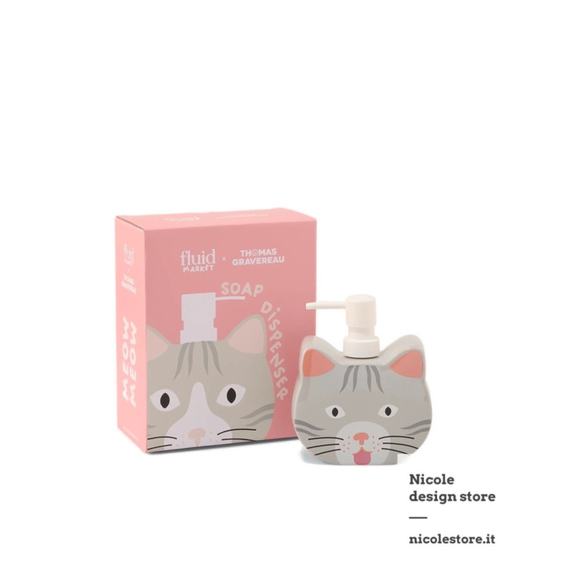 Fluid Market x Gravereau distributeur de savon chat dispenser portasapone gatto