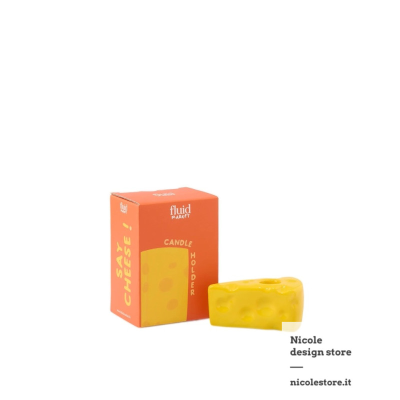 Fluid Market bougeoir fromage porta candela formaggio groviera