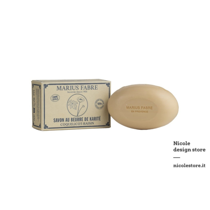 Marius Fabre saponetta di Marsiglia papavero e uva Nature 150 g