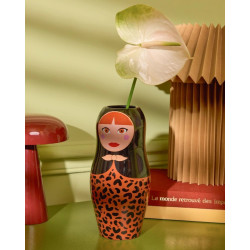 Fluid Market Vase Dolls Leopard