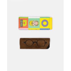Aptica Pop Art Jim Flex Brown reading glasses with blue light filter