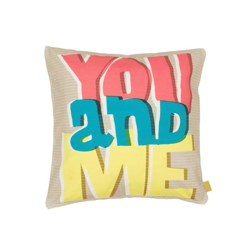 "You and Me" Cushion in pure cotton and filling