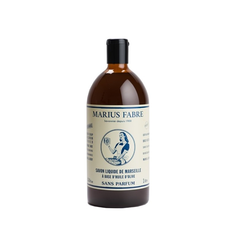 Liquid Marseille soap Sans Parfum (1L) by Marius Fabre