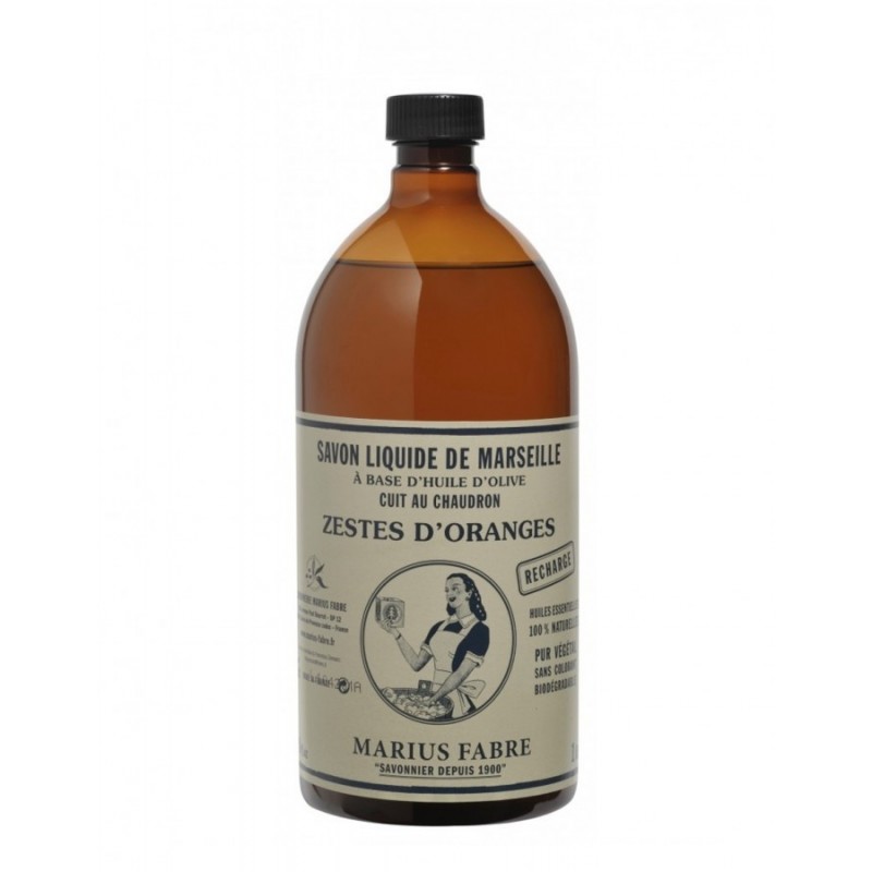 Liquid Marseille soap "Candied Oranges" (1L) by Marius Fabre Liquid Marseille soap "Candied Oranges" (1L) by Marius Fabre