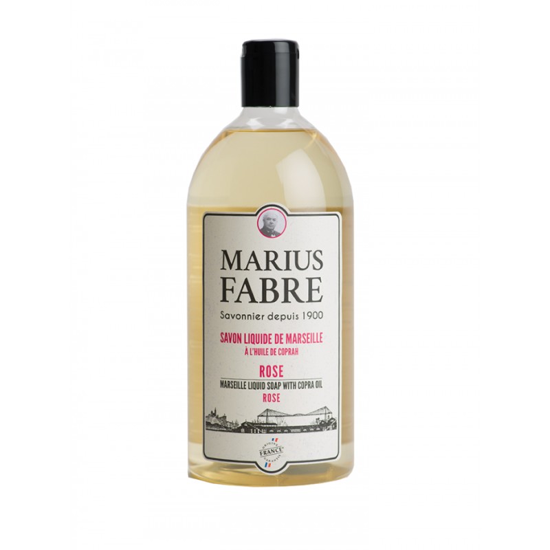 Marseille liquid soap rose flavoured (1L) 1900 by Marius Fabre Marseille liquid soap rose flavoured (1L) 1900 by Marius Fabre