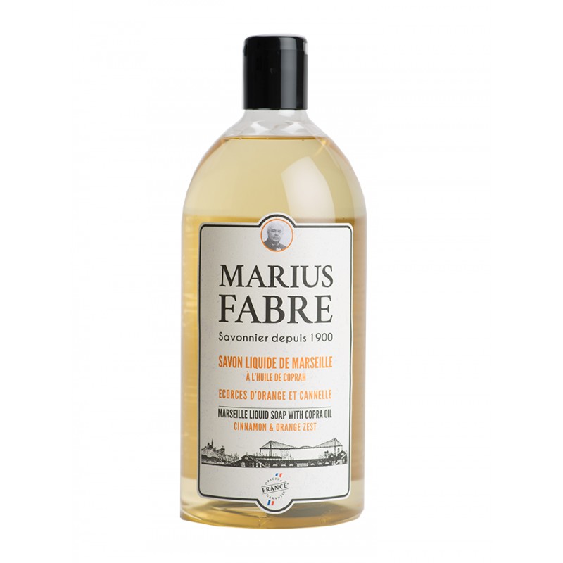 Marseille liquid soap Cinnamon & Orange Zest flavoured (1L) 1900 by Marius Fabre