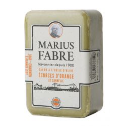Sapone Puro di Marsiglia Aromatizzato alla  Scorza d'Arancio e Cannella 250gr 1900 by Marius Fabre