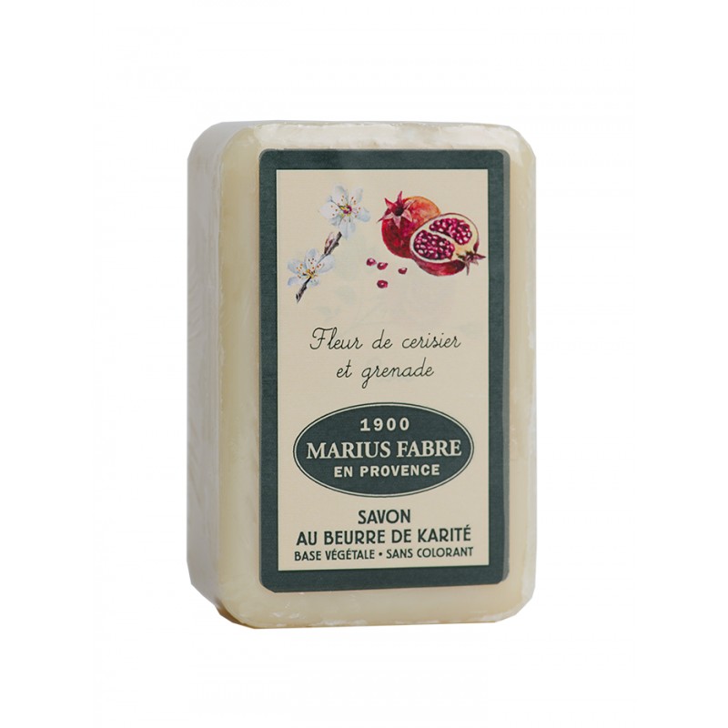 Marseille Cherry Blossom & Pomegranate perfumed pure olive oil soap (250gr) 1900 by Marius Fabre
