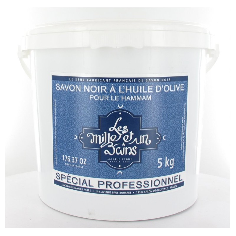 Hammam Olive Oil Black Soap (Savon Noir Marocain) for body 5KG - Les Milles et un Bains by Marius Fabre