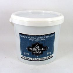 Sapone Nero Hammam (Savon Noir Marocain) per il corpo a base d'Olio d'Oliva 5KG -  Les Mille et un Bains by Marius Fabre