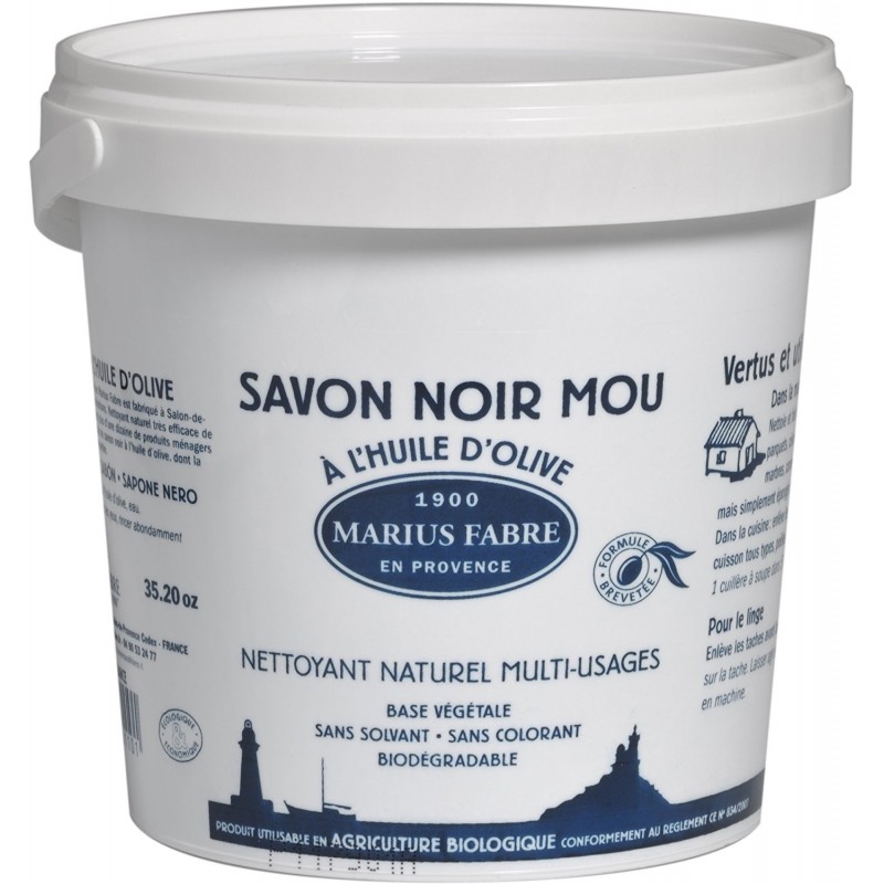 Marius Fabre Original Black Soap in Paste 5 Kg -  Savon Noir - Olive Oil  -  by Marius Fabre