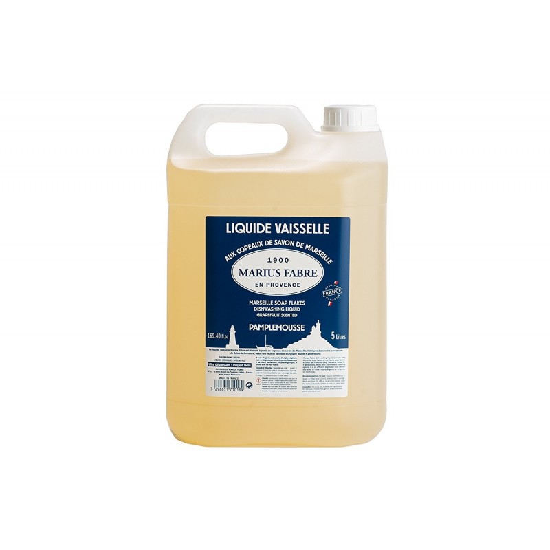 Marseille soap flakes dishwashing liquid 5L Tank by Marius Fabre