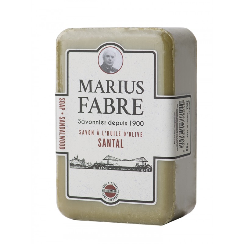 Sapone Puro di Marsiglia al Sandalo 250gr 1900 by Marius Fabre