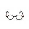 Aptica Pop Art Jim Flex Brown reading glasses with blue light filter