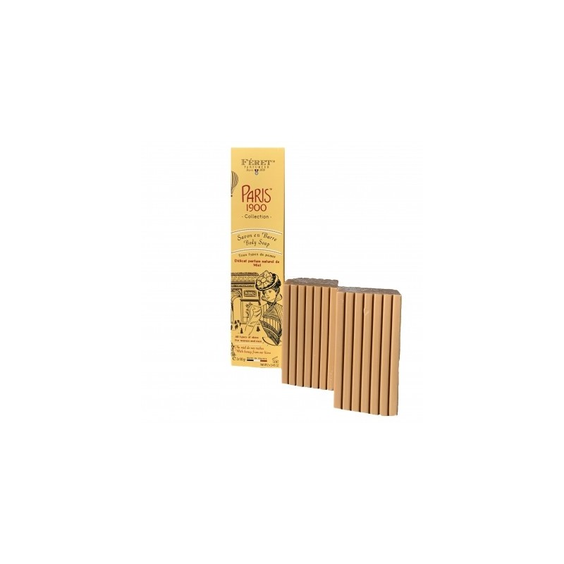 Honey body soap en barre Paris 1900 collection by Féret Parfumeur