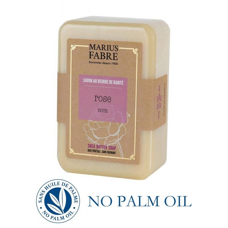 Rose perfumed pure Karité Butter oil soap (250gr) Le Bien-être by Marius Fabre Rose perfumed pure Karité Butter oil soap (250gr) Le Bien-être by Marius Fabre