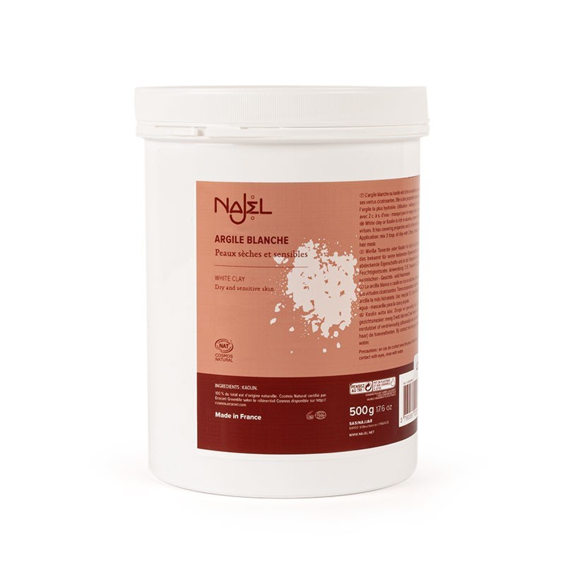 White clay 500 g - Argile blanche - kaolin - Najel White clay 500 g - Argile blanche - kaolin - Najel