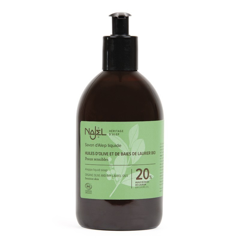 Aleppo liquid organic soap with 20% laurel berry oil 500 ml Najel Aleppo liquid organic soap with 20% laurel berry oil 500 ml Najel