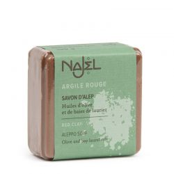 Aleppo soap with red clay 100 g - Savon d'Alep à l'argile rouge - Najel