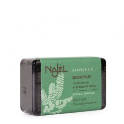 Aleppo soap with organic charcoal 100 g - Savon d'Alep au charbon bio - Najel