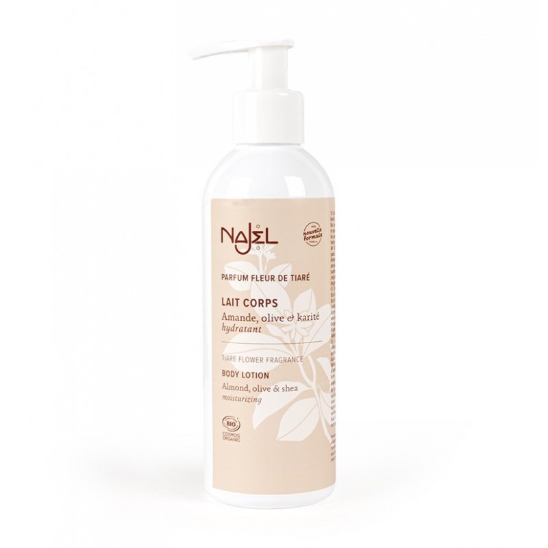 Organic body milk with Tiare flower 200 ml - Lait corps à la fleur de Tiaré - Najel Organic body milk with Tiare flower 200 ml - Lait corps à la fleur de Tiaré - Najel