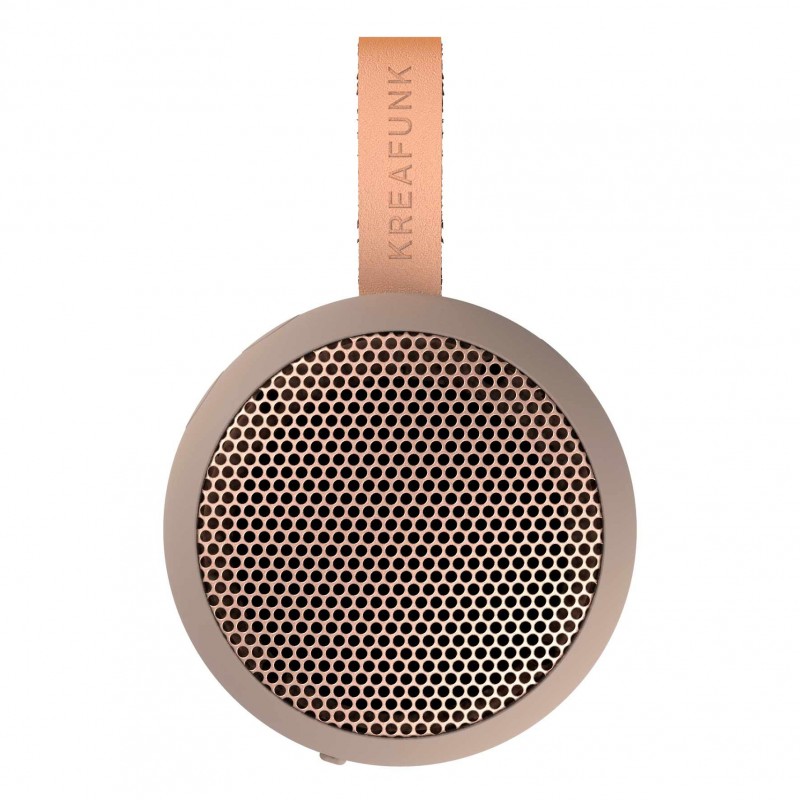 Kreafunk aGo Ivory Sand mini wireless speaker with microphone by Kreafunk Kreafunk aGo Ivory Sand mini wireless speaker with microphone by Kreafunk