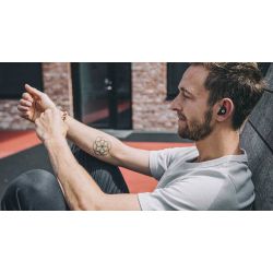 Kreafunk aBean Black wireless earbuds with charging case by Kreafunk