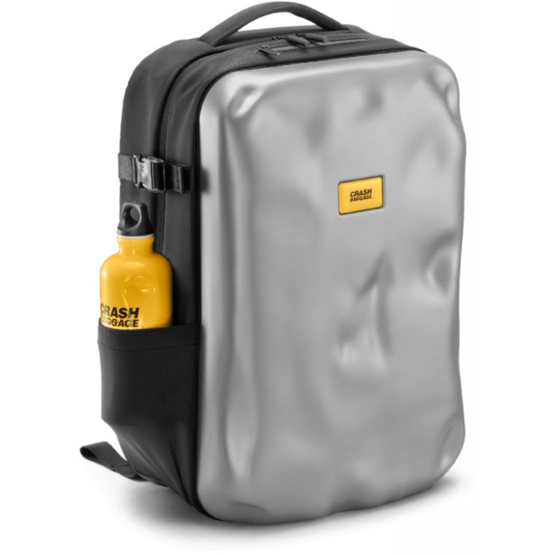 ICONIC backpack silver - zaino semi rigido in materiale riciclato argento - Crash Baggage ICONIC backpack silver - zaino semi rigido in materiale riciclato argento - Crash Baggage